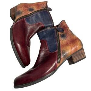 Spring Step L'Artiste Erminia Zippered Booties Sz 10 EU 41